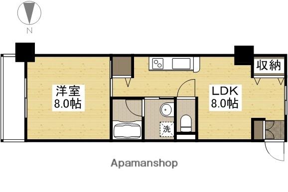アルファレガロ西古松(1LDK/8階)の間取り写真