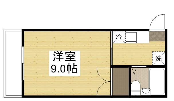 セリーヌ伊島(1K/2階)の間取り写真