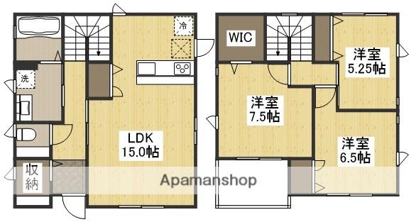 宇野線 備前西市駅 徒歩15分 2階建 築11年(3LDK)の間取り写真