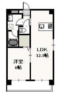 SAISON CLAIR(1LDK/6階)の間取り写真