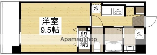 福富グラードマンション(1K/6階)の間取り写真