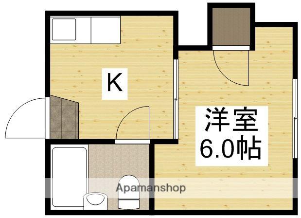 コーポあおば(1K/3階)の間取り写真