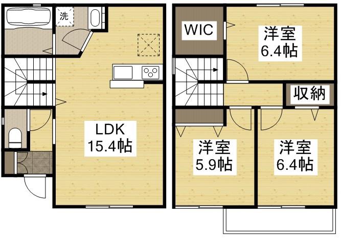 エルメゾン花尻(3LDK)の間取り写真