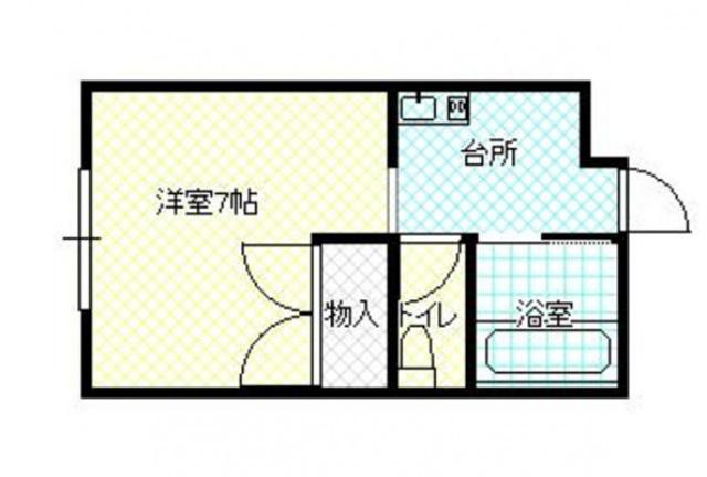 サンシャイン大安寺(ワンルーム/2階)の間取り写真