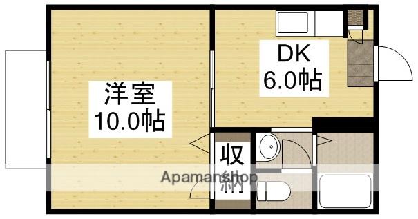 ネストⅠ(1DK/1階)の間取り写真