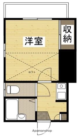 西川原第3レジデンス(1K/2階)の間取り写真