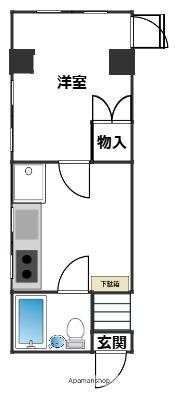 ニュー青江マンション(1K/4階)の間取り写真
