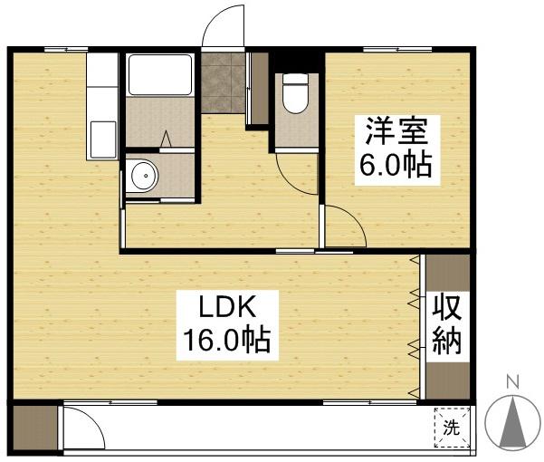 ラ・ルーチェ芳泉(1LDK/4階)の間取り写真