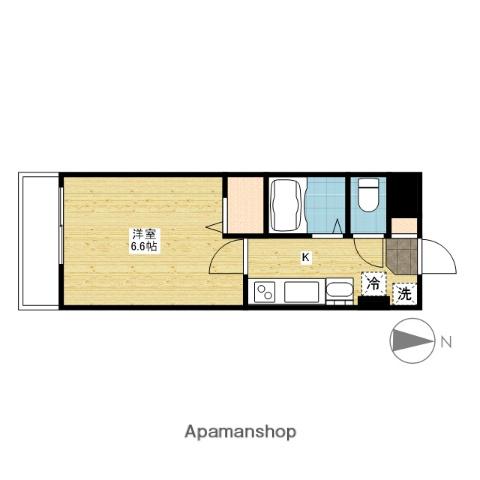 ウェーブレジデンス原尾島Ⅲ(1K/3階)の間取り写真