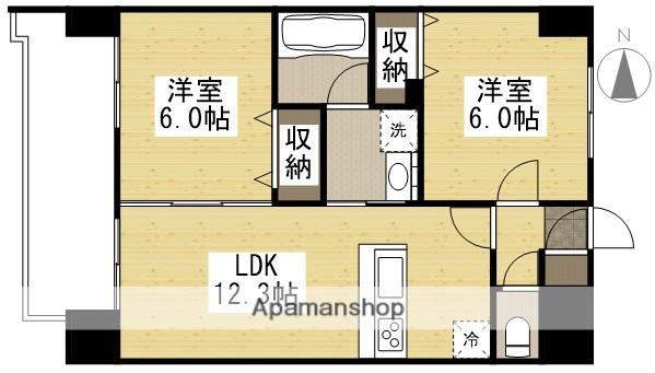 ARCSTAGE柳町(2LDK/10階)の間取り写真