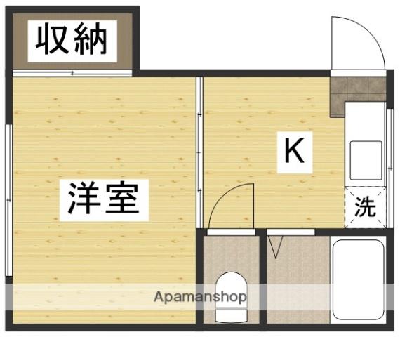 高柳西町アパート(1K/2階)の間取り写真