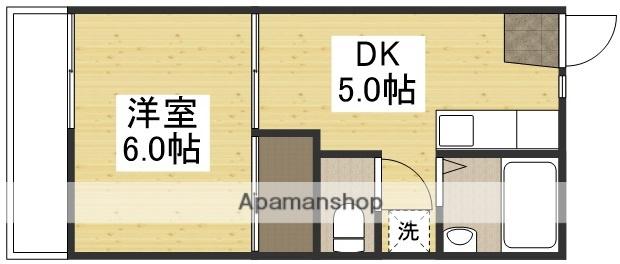コーポラスミフネ(1DK/2階)の間取り写真