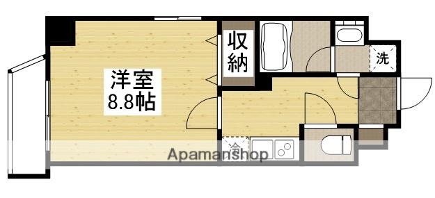 THE MODERN 表町(1K/3階)の間取り写真