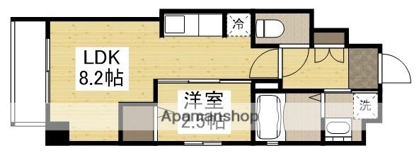 月光 千日前(1LDK/3階)の間取り写真