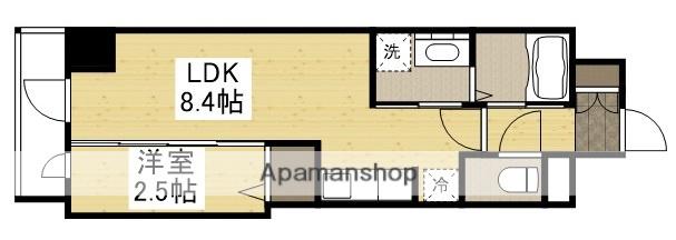 月光 千日前(1LDK/4階)の間取り写真