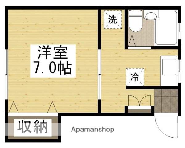 フィレンツェ3(1K/1階)の間取り写真