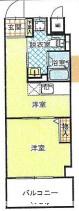うてんて(1DK/3階)の間取り写真