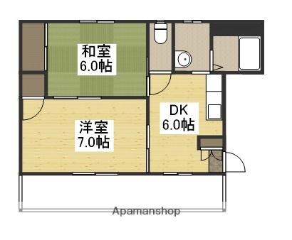 メゾンナンバ(2DK/1階)の間取り写真
