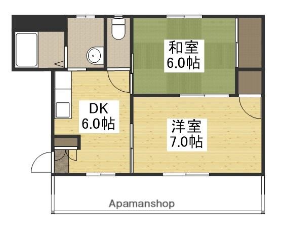 メゾンナンバ(2DK/1階)の間取り写真