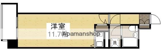 朝日プラザ岡山サウスフロント(ワンルーム/3階)の間取り写真