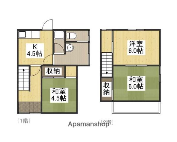 円山メゾネット(3K)の間取り写真