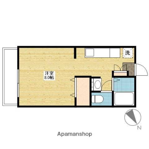 ブルームーン21(1K/2階)の間取り写真