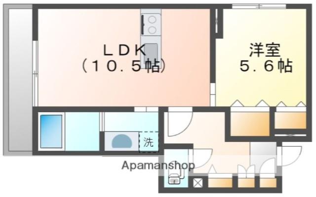 シャーメゾン富田(1LDK/3階)の間取り写真