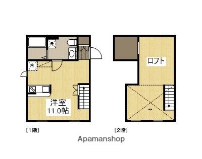プリマガーデン岡山 壱番館(ワンルーム/1階)の間取り写真