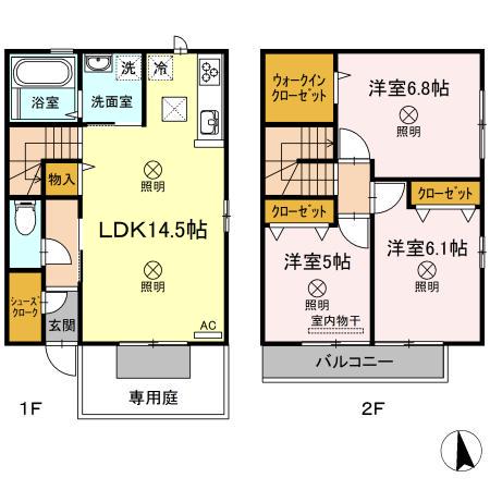 エスポワール髙﨑(3LDK)の間取り写真