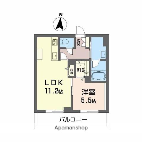 レーベンエイトⅡ(1LDK/2階)の間取り写真