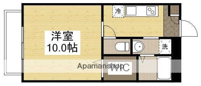 カフェテリアワケⅢ(1K/1階)の間取り写真