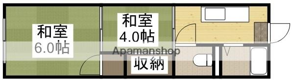 岸本コーポA(2K/3階)の間取り写真