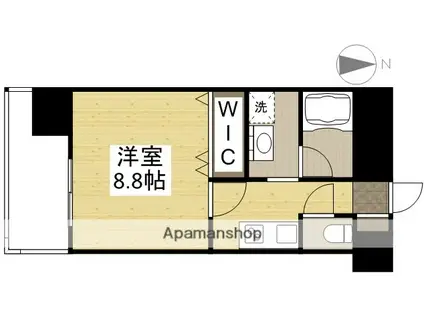 ハアラン高柳(1K/2階)の間取り写真