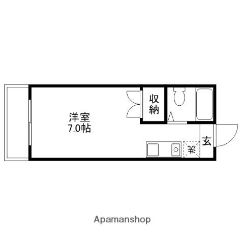 メゾン・タカ(ワンルーム/3階)の間取り写真
