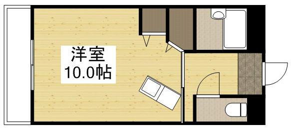 アルフィーネ今D(ワンルーム/2階)の間取り写真
