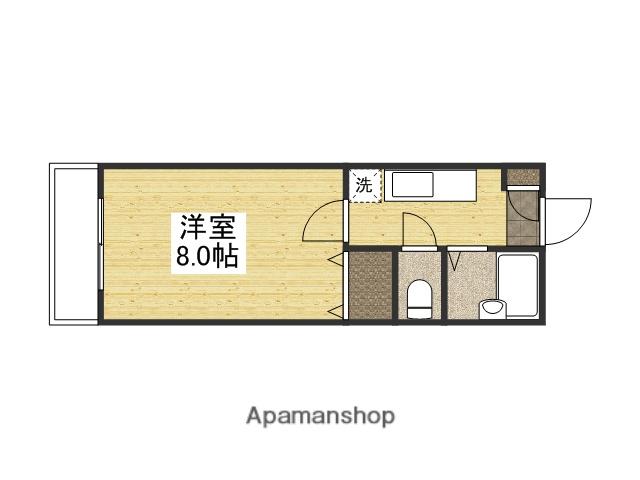 リーセント大和町(1K/1階)の間取り写真