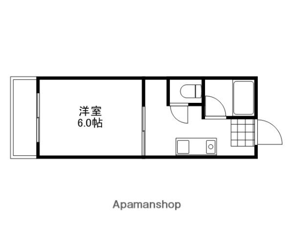 アルファ清水(1K/3階)の間取り写真