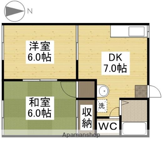 サンコープ(2DK/2階)の間取り写真