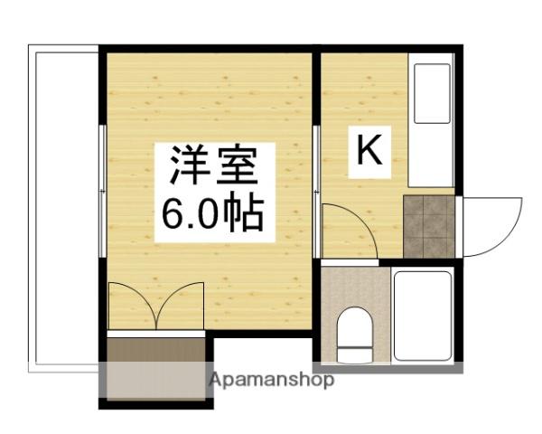 ホワイトメゾン津島E棟(1K/1階)の間取り写真