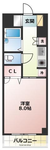 エスペランサ津島(1K/5階)の間取り写真