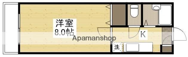 リーセント大和町(1K/1階)の間取り写真