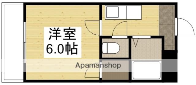 ボヌール小橋(1K/2階)の間取り写真