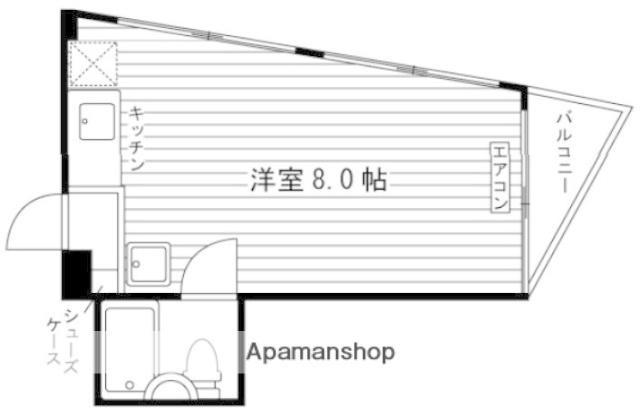 K2ビル(ワンルーム/2階)の間取り写真