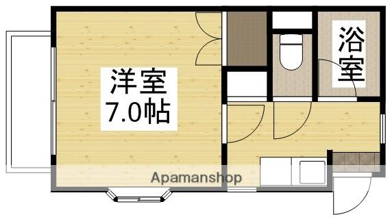 コーポヒロ(1K/1階)の間取り写真