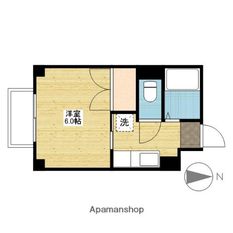 リバーサイド幸和(1K/1階)の間取り写真