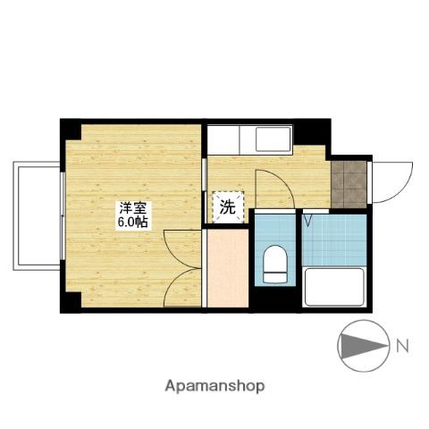 リバーサイド幸和(1K/3階)の間取り写真