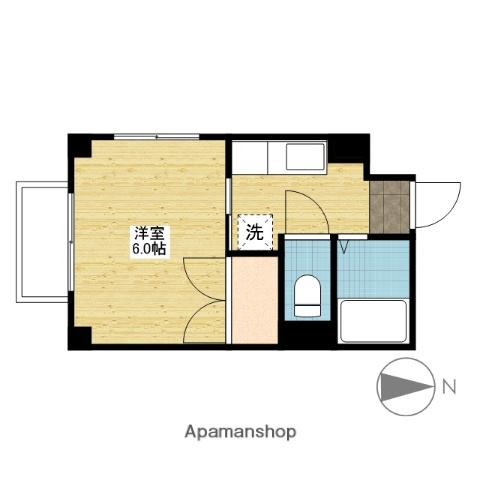 リバーサイド幸和(1K/3階)の間取り写真