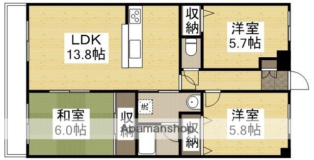 ACT-3(3LDK/1階)の間取り写真