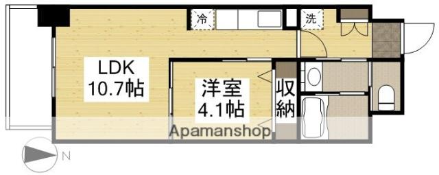 STUDIO昭和町(1LDK/2階)の間取り写真