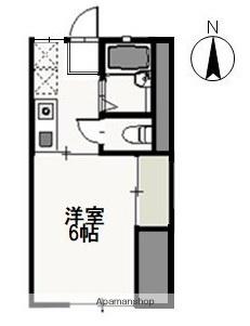 ディナ東岡山(1K/1階)の間取り写真